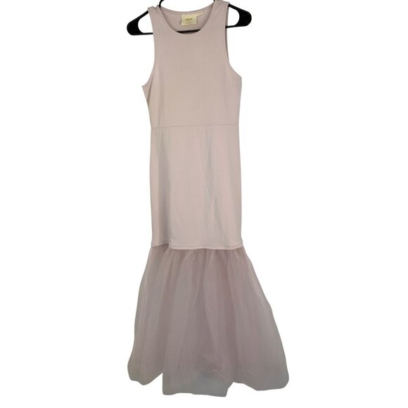 NWT Anthropologie Maeve XS Tulle Hem Dress Lavender  Maxi Tank $148 RT10536 - Picture 3 of 11